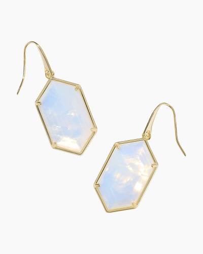 HALLIE DROP EARRINGS GOLD OPALITE ILLUSION