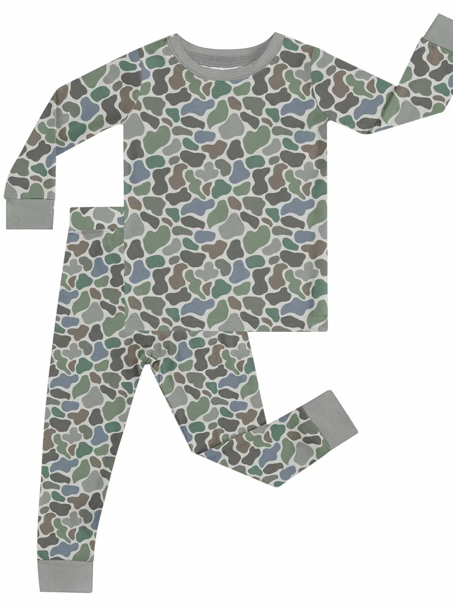 LS/P 2PC PJs - Pebble Camo 2T