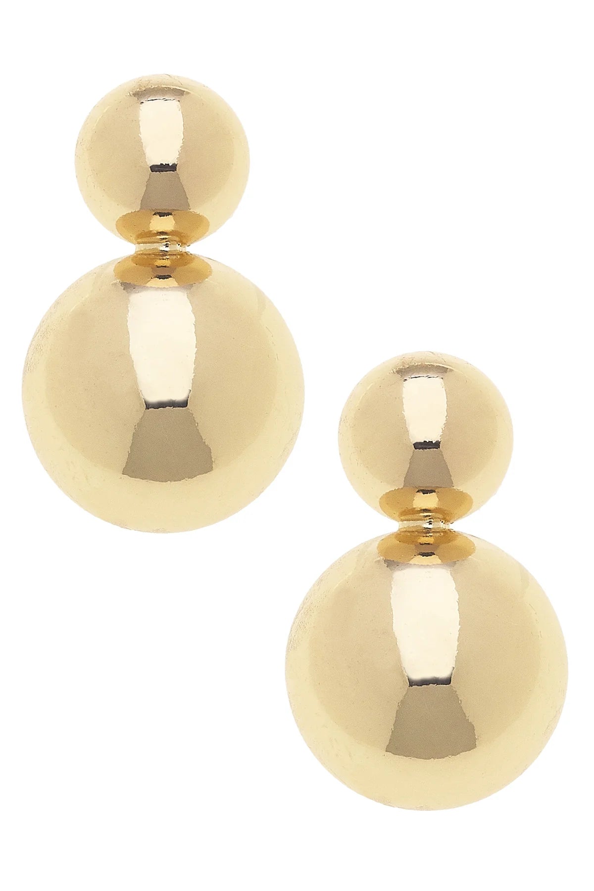 Campbell Statement Stud Earrings in Shiny Gold