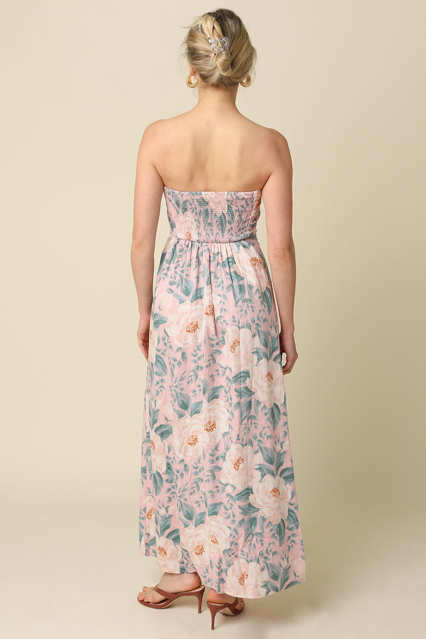 Meadow Strapless Floral Maxi Dress