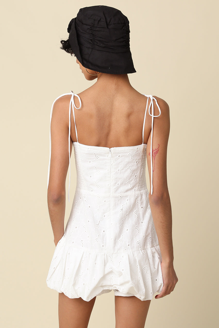 Charis Tie-strap Mini Bubble Dress