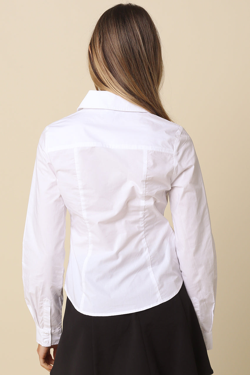 THE PERFECT LONG SLEEVE BUTTON UP TOP
