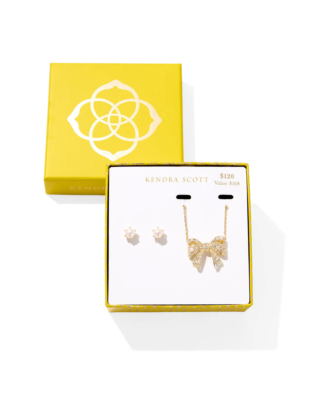 KRISTA BOW AND ASHTON GIFT SET GOLD WHITE MIX