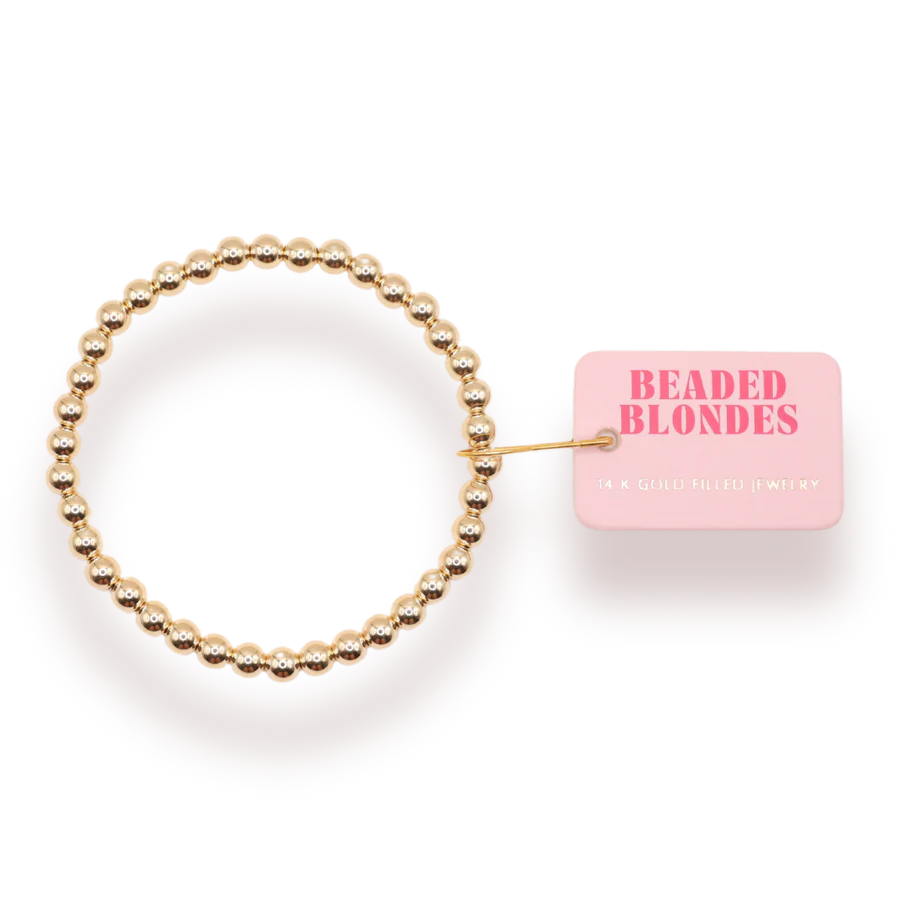 5MM Gold Beaded Bracelet