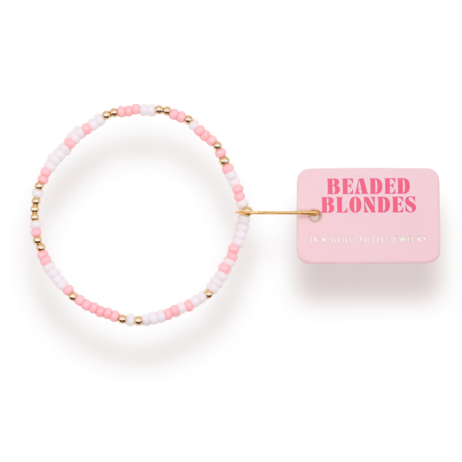 Pink and White Sprinkle Bracelet