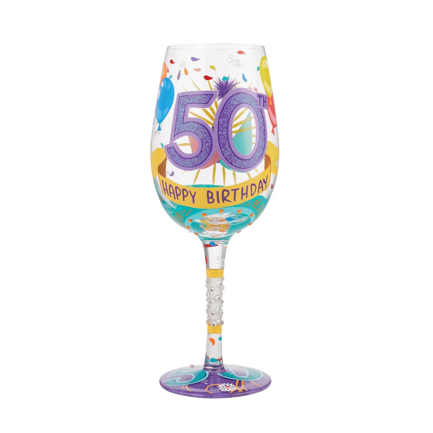 LOLITA Wine Glass Happy 50th Birthday
