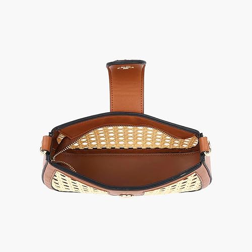 M2462 Miller Rattan Crossbody in Natural/Brown