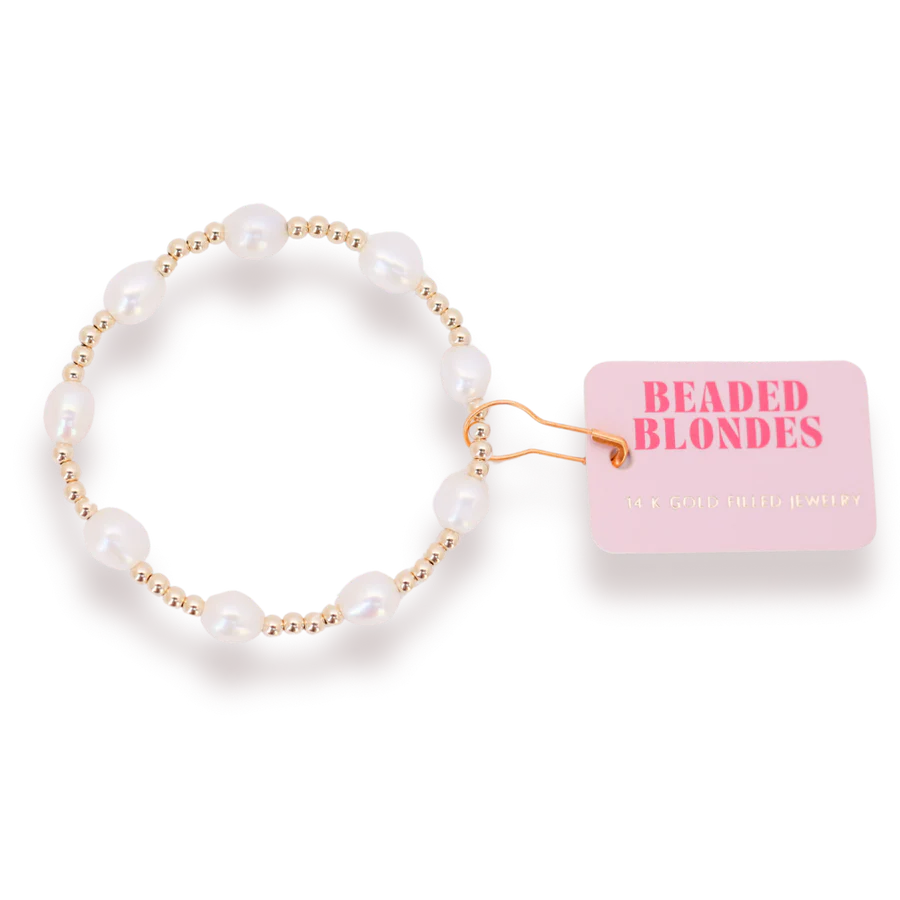 Ellie Pearl Bracelet in Gold