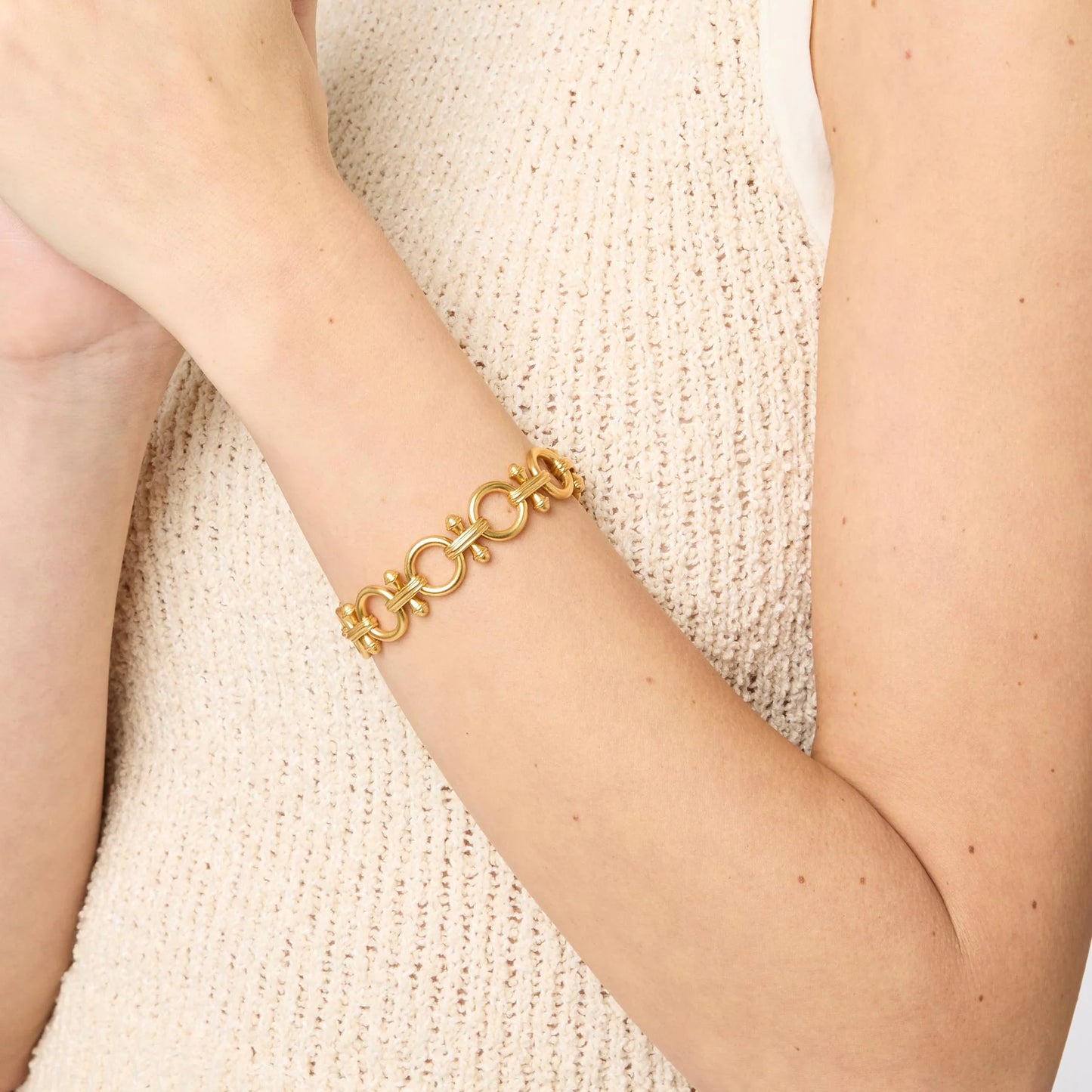 Bamboo Link Bracelet Gold