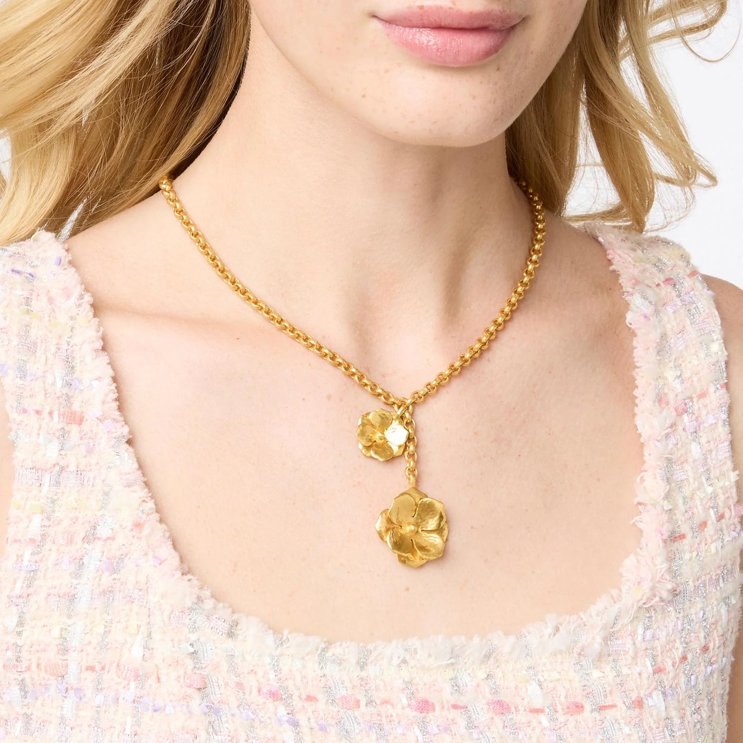Bloom Lariat Necklace Gold