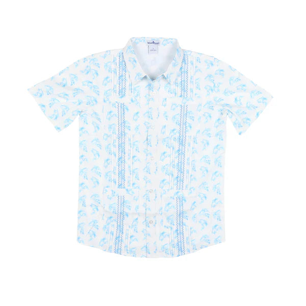 Men’s Blue Quail - Guayabera - Bass Short Sleeve