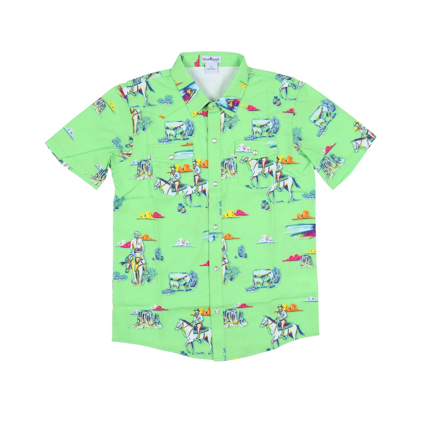 Men's Blue Quail - Cattle Drive Pearl Snap Short Sleeve