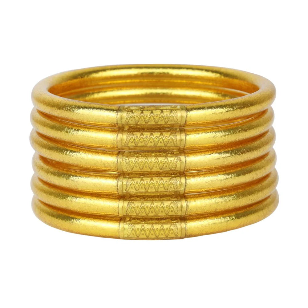 Gold All Weather Bangles® (Set of 6) - Serenity Prayer - Medium