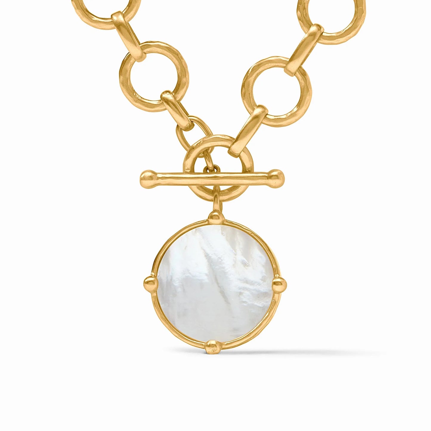 Honeybee Statement Necklace-Mother of Pearl-OS