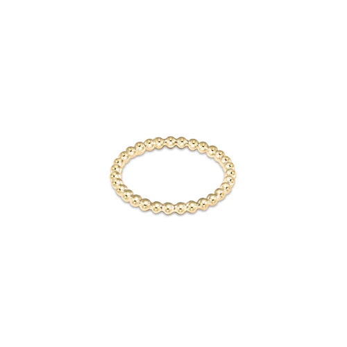 Classic Gold 3mm Bead Ring - Size 7