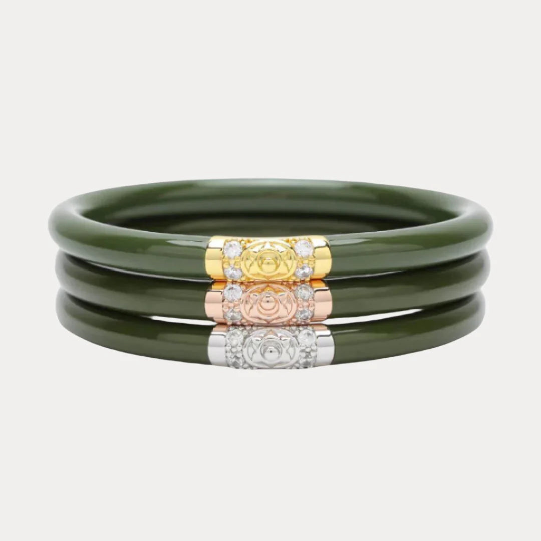 Jade Three Kings All Weather Bangles LG (Set of 3)