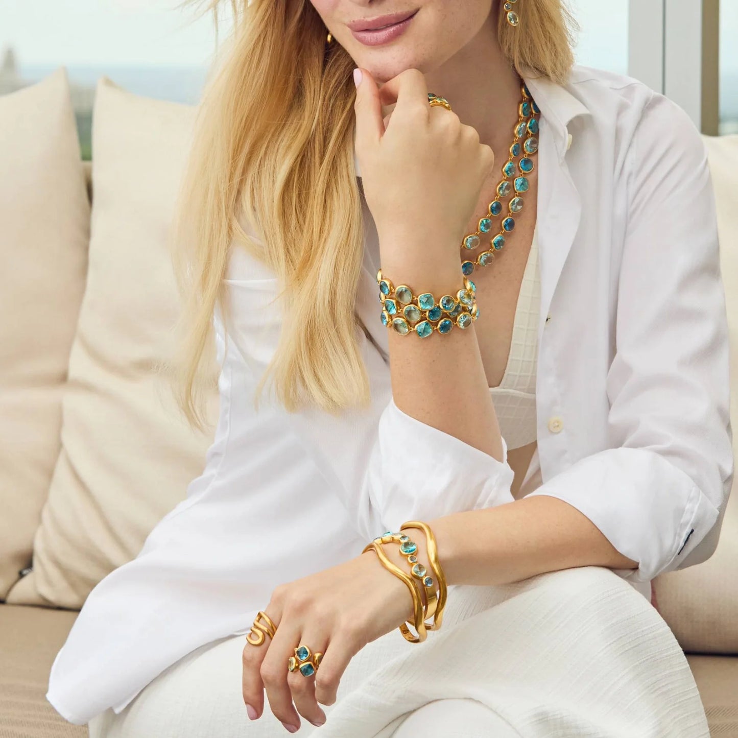Kaleidoscope Tennis Bracelet Bahamian Blue