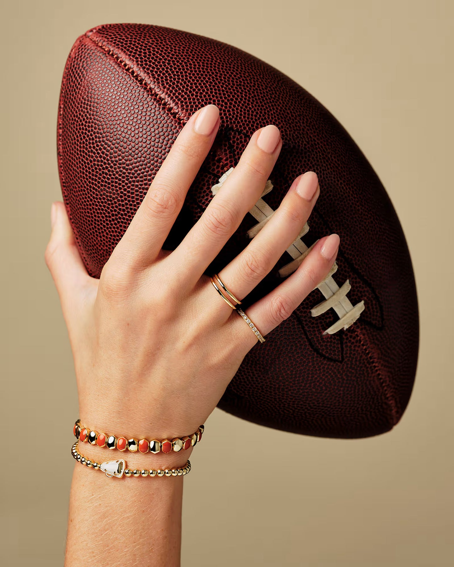 CHEER STRETCH BRACELET GOLD WHITE MOTHER OF PEARL