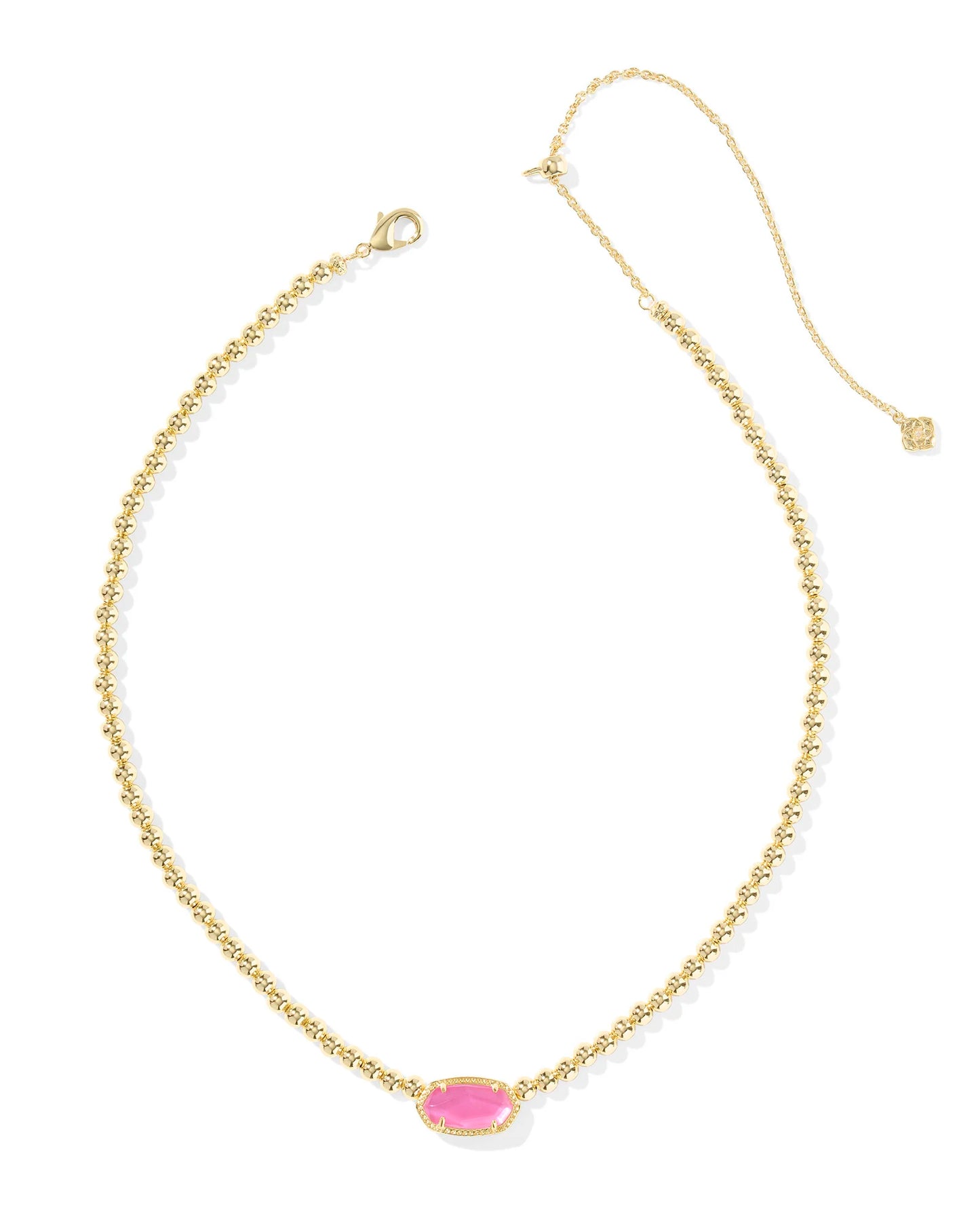 ELISA BEADED NECKLACE GOLD AZALEA ILLUSION