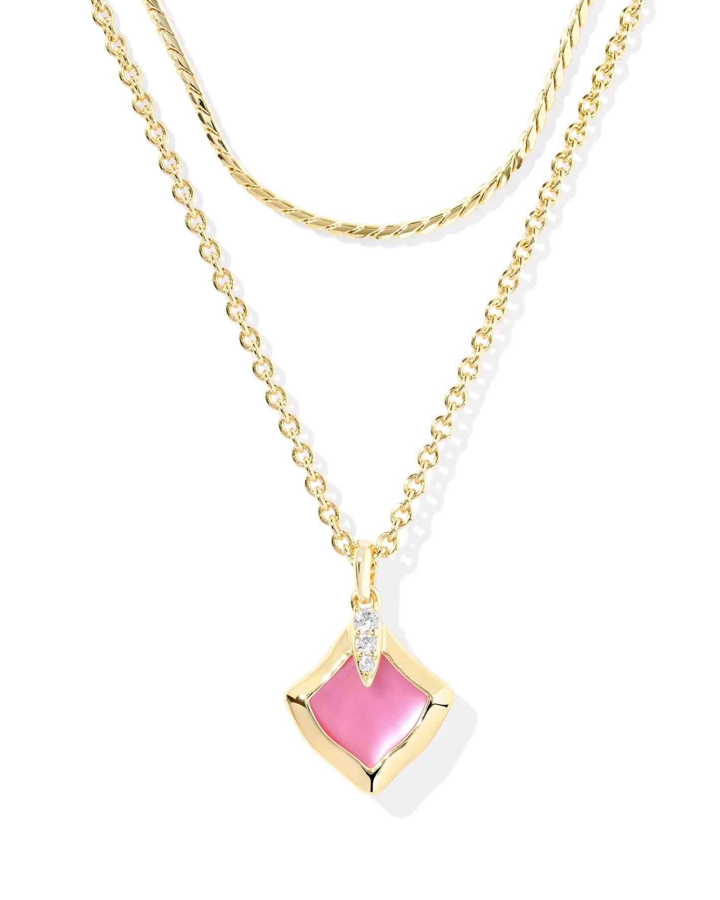 JOELLE MULTI STRAND NECKLACE GOLD AZALEA ILLUSION