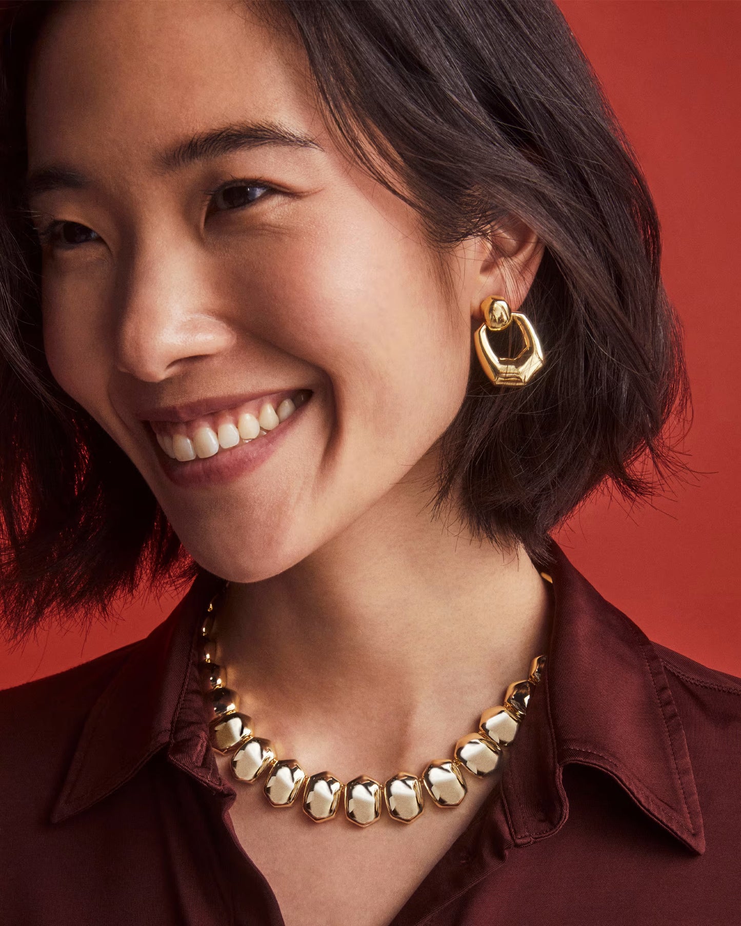 KAITLIN STATEMENT NECKLACE GOLD