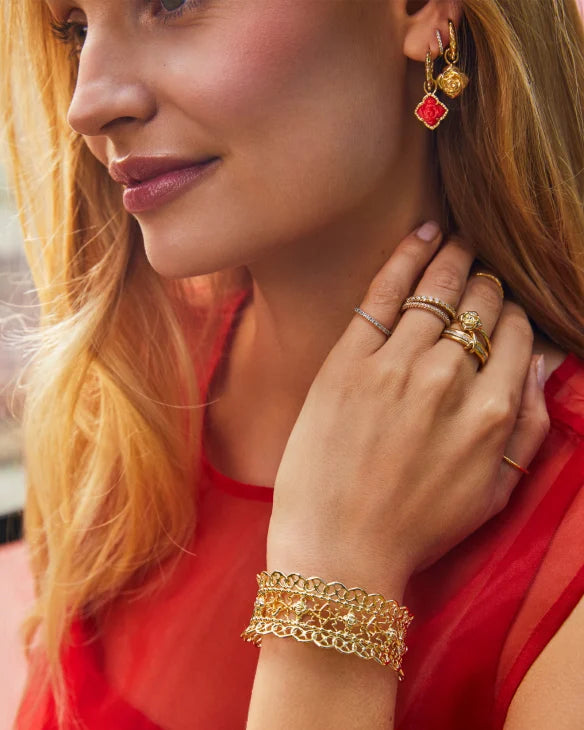 KRISTA LACE CUFF BRACELET GOLD M/L
