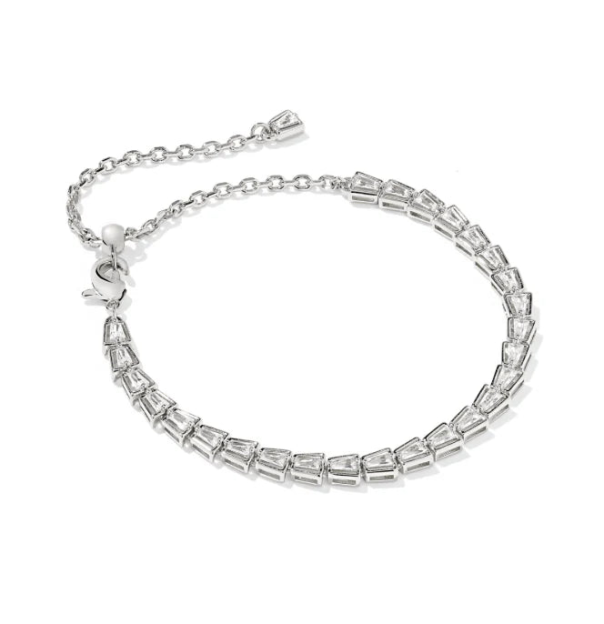 BELLA TENNIS BRACELET SILVER WHITE CZ