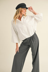 COLLARED NECK BUTTON SHIRT