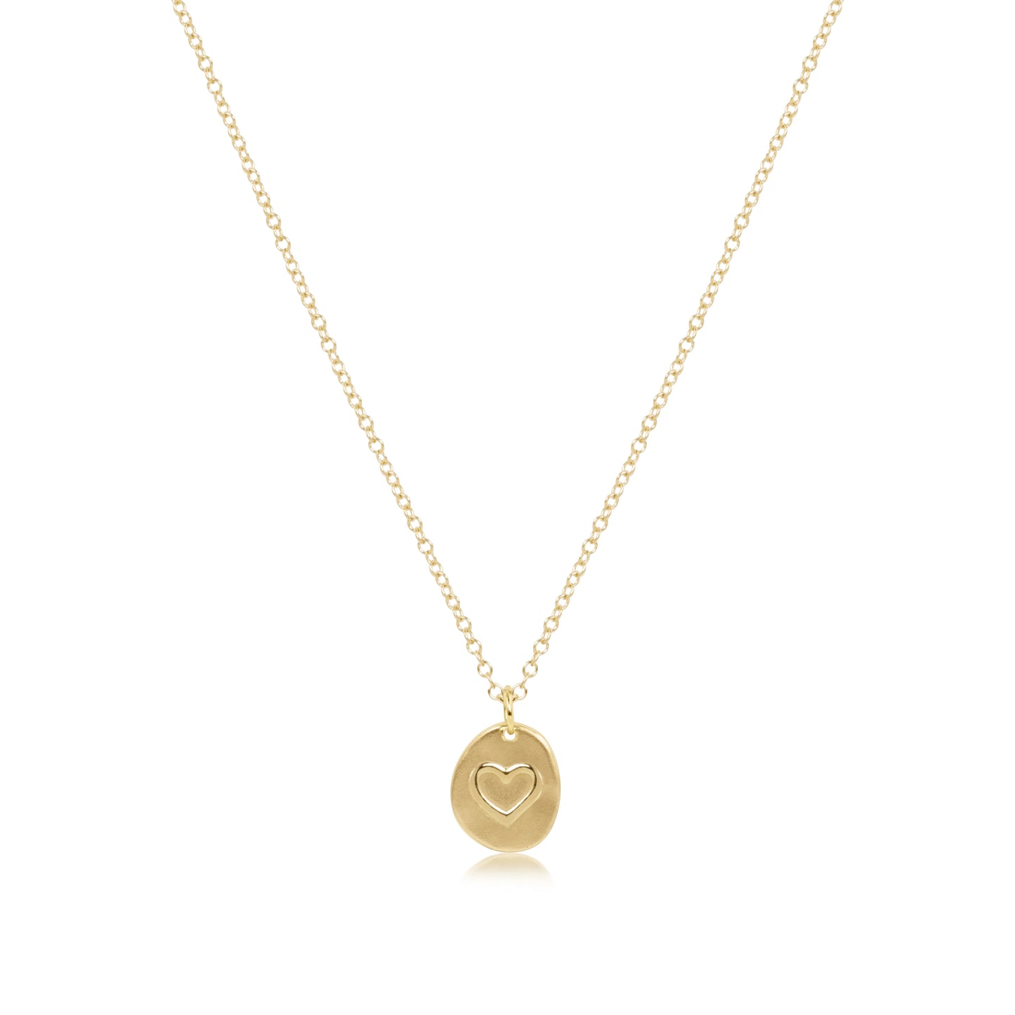 16" Necklace Gold - Inspire Love Small Gold Charm