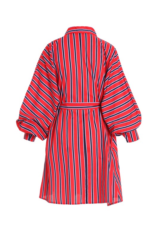 Red, White, & Blue Stripe Dress
