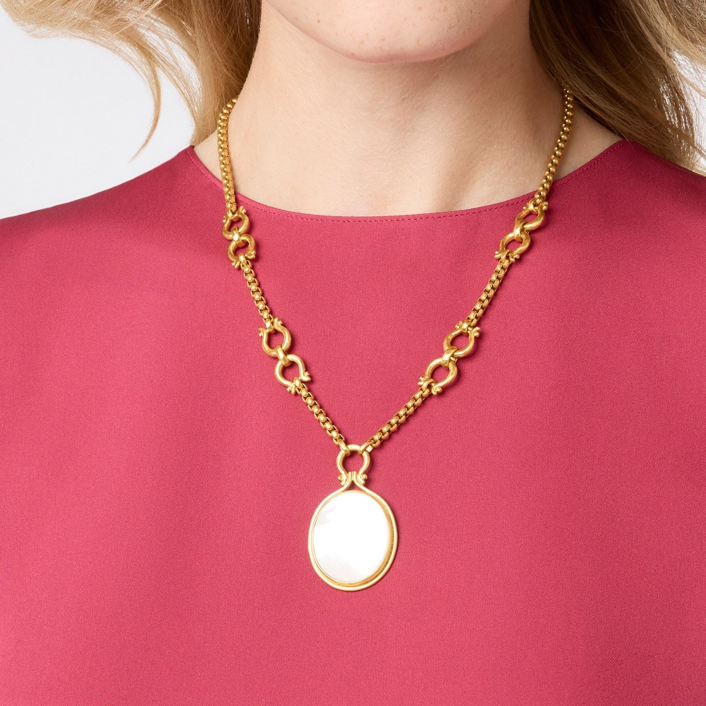 Saratoga Statement Necklace Mother of Pearl