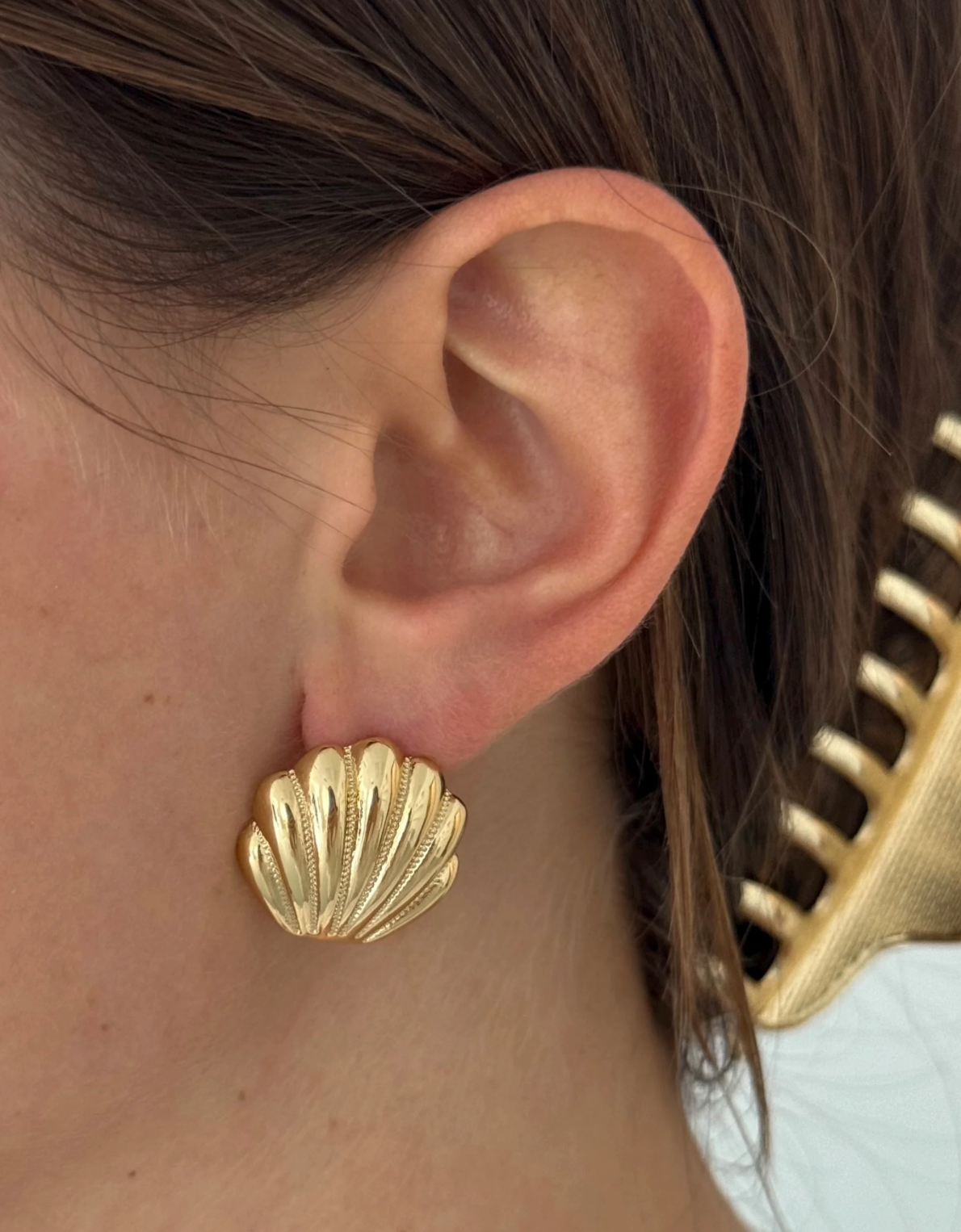 Scalloped Shell stud