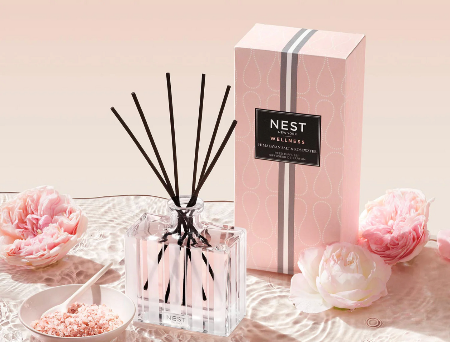 Reed Diffuser 5.9 fl.oz/175 ml HIMALAYAN SALT & ROSEWATER