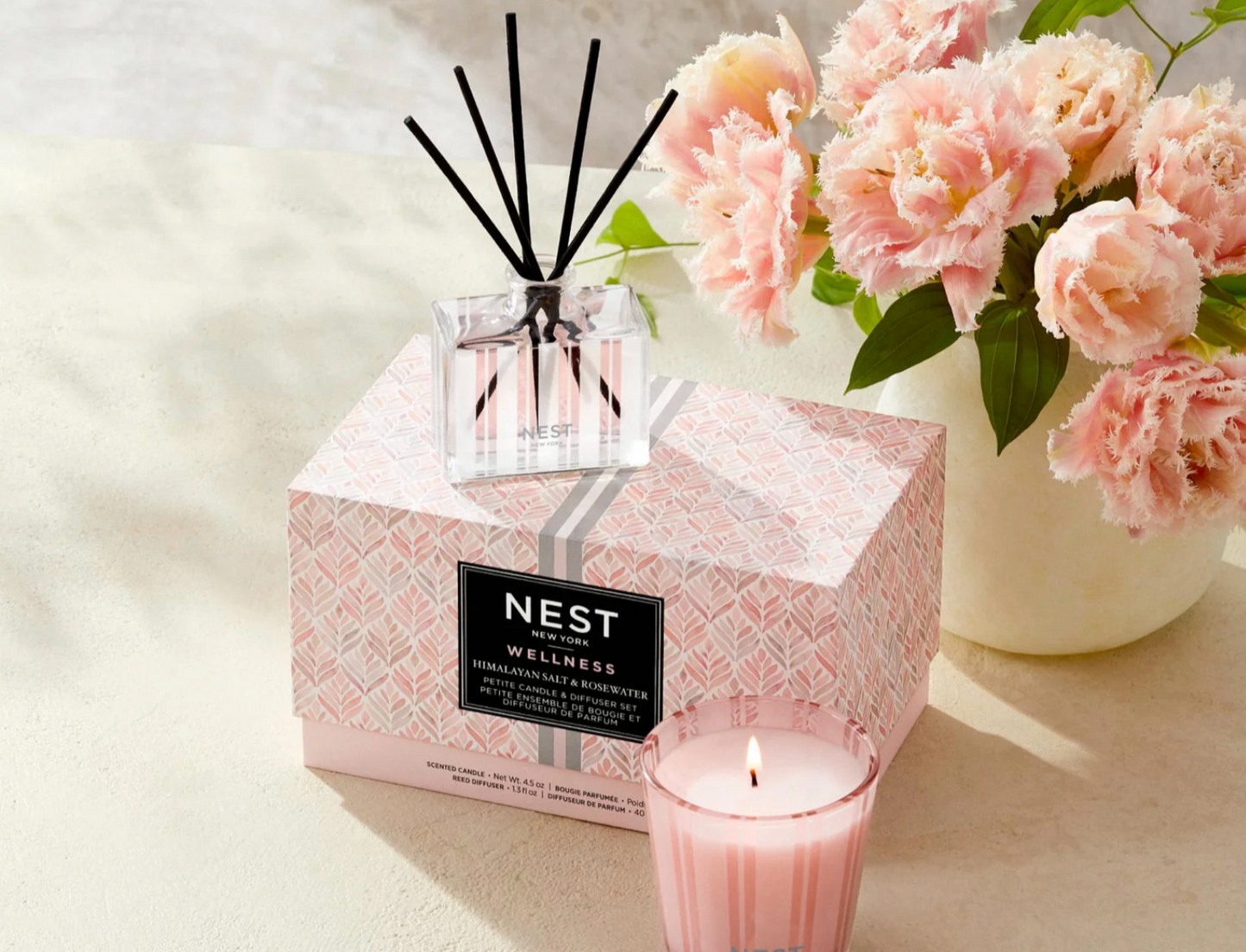 Petite Candle & Reed Diffuser HIMALAYAN SALT
