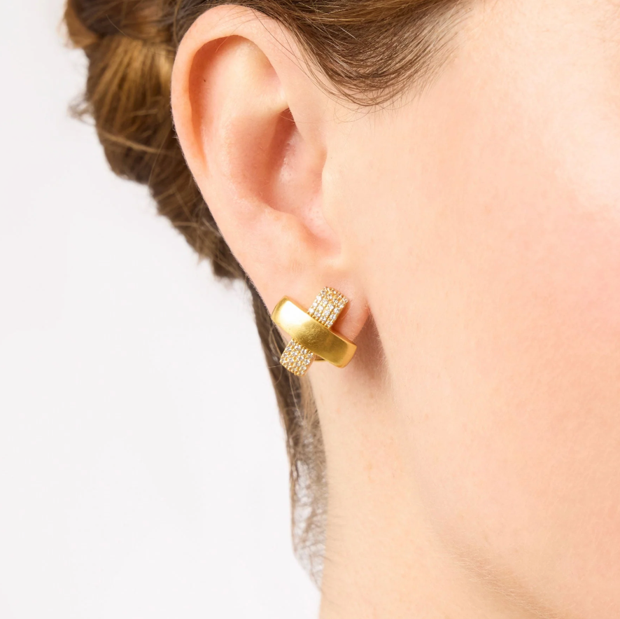 Catalina Pave X Stud-Pave Cubic Zirconia-OS