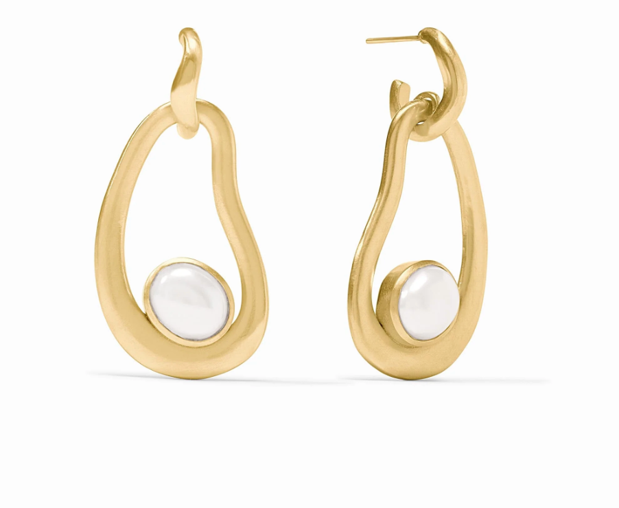 Wave Statement Earring-Pearl-OS