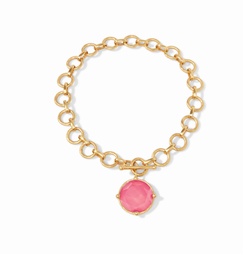 Honeybee Statement Necklace-Iridescent Strawberry-OS