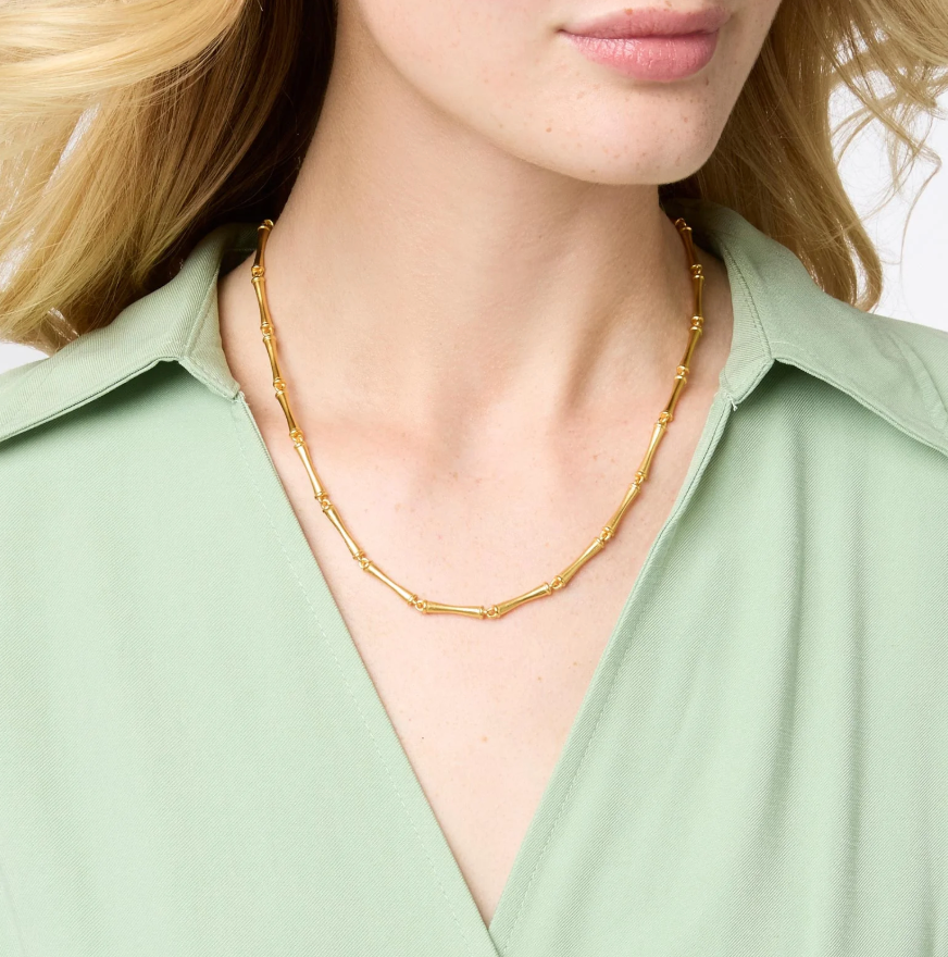 Bamboo Necklace-Gold-OS