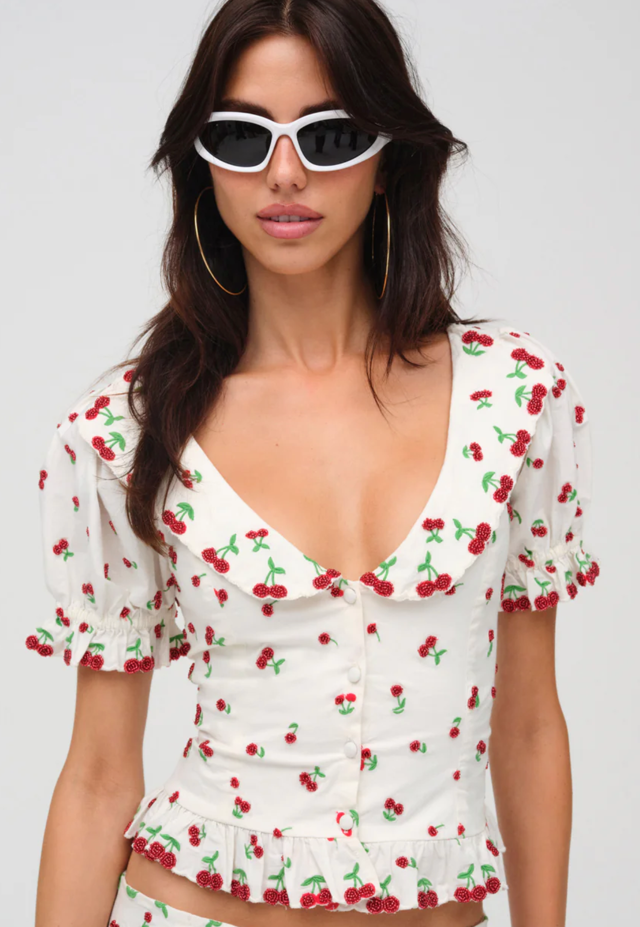BEADED CHERRIES TOP