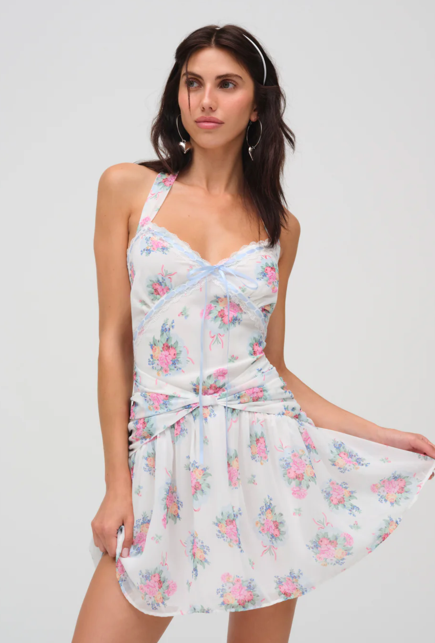 bouquet mini dress Floral Bouquet Mini Dress - Elegant Floral Ceremony Wear