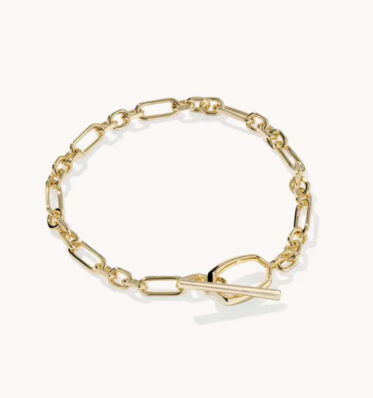 SYLVIA METAL LINK AND CHAIN BRACELET GOLD