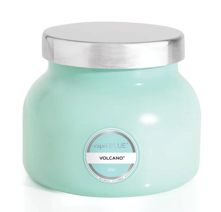 VOLCANO AQUA OPALINE PETITE JAR, 8 oz