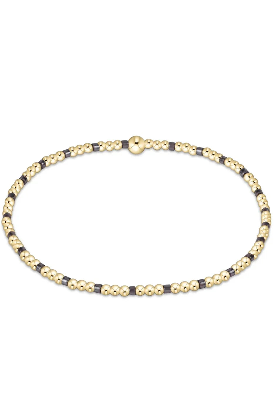 Hope Sincerity Pattern 2mm Bead Bracelet - Taupe With A Twist