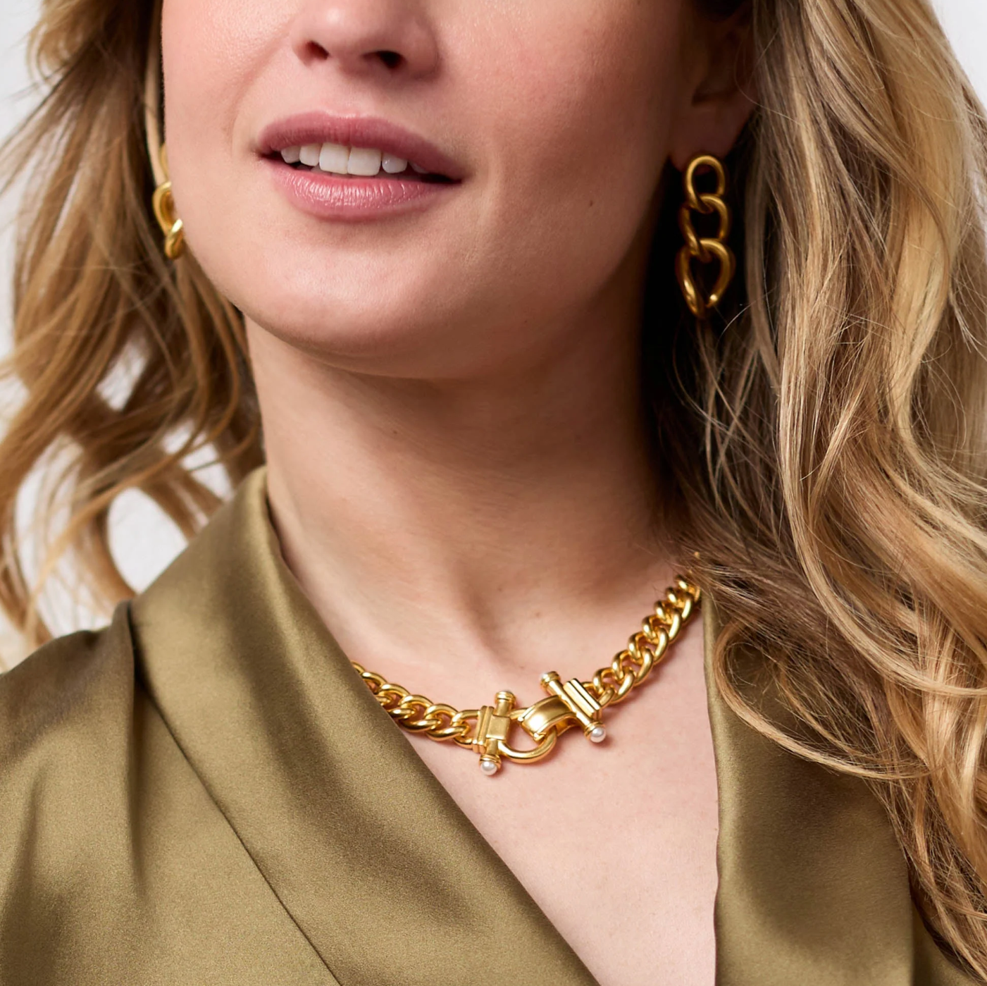 Dolce Demi Link Necklace-Pearl-OS
