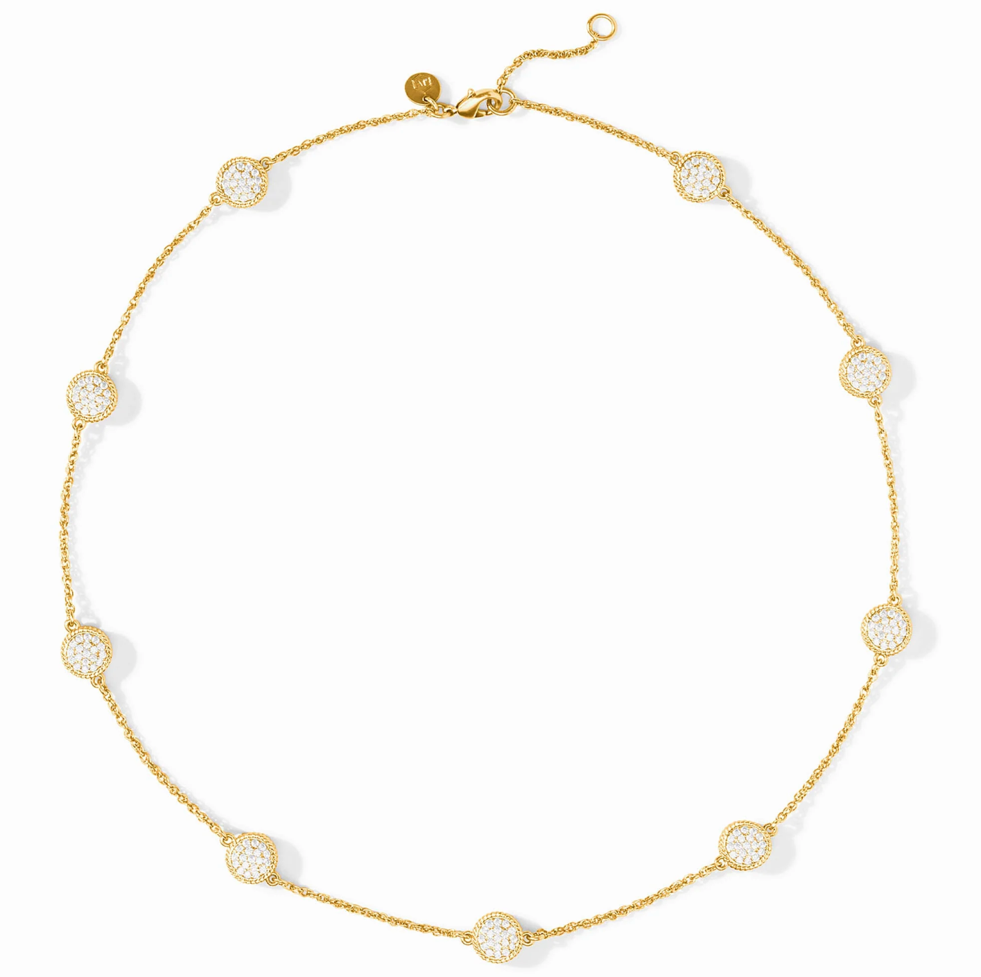 Windsor Delicate Station Necklace-Pave Cubic Zirconia- OS