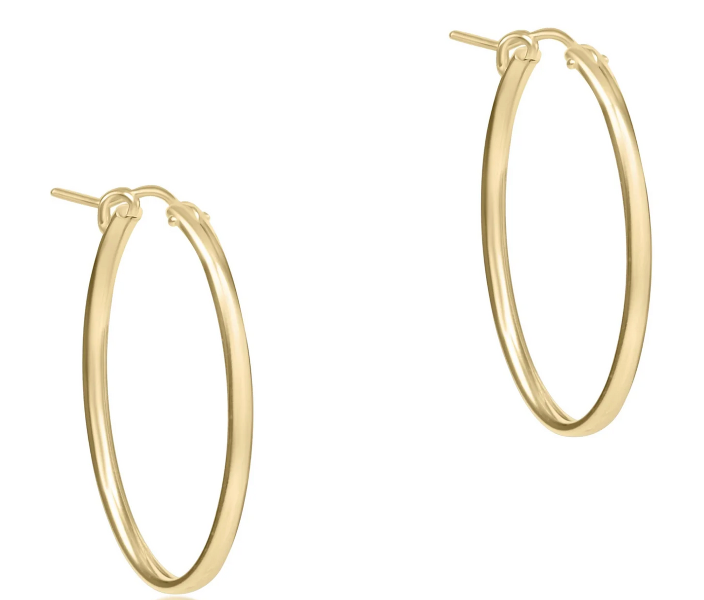 Oval Gold 1" Hoop - Smooth