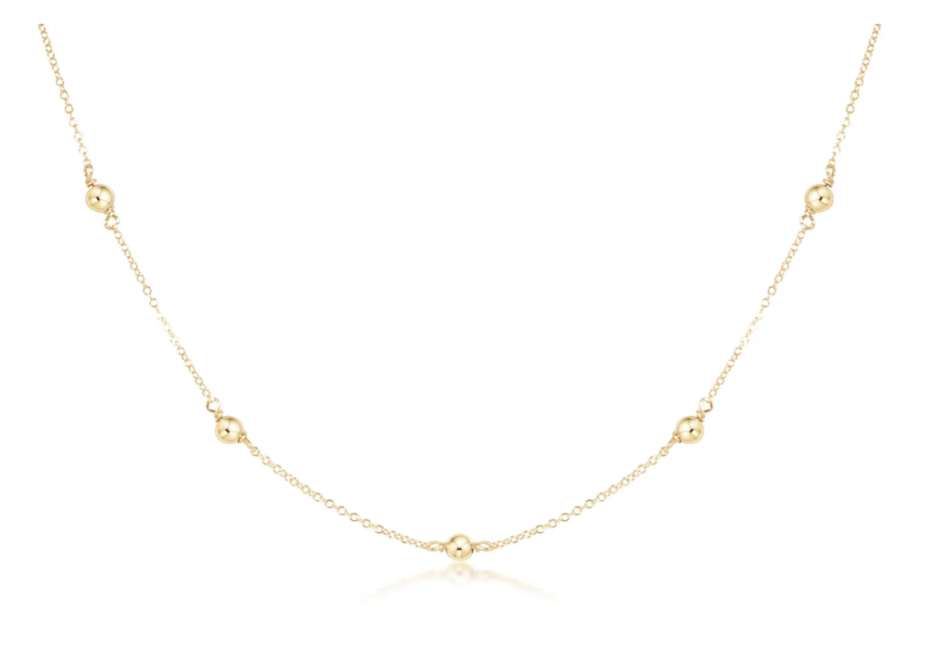 15" Choker Simplicity Chain Gold - Classic Beaded