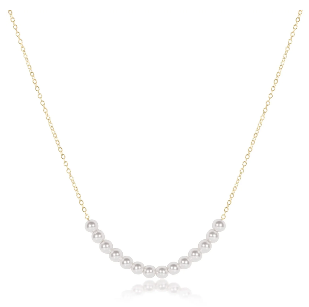 16" Necklace Gold - Beaded Bliss Pearl