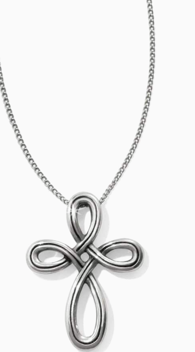 INTERLOK PETITE CROSS NECKLACE
