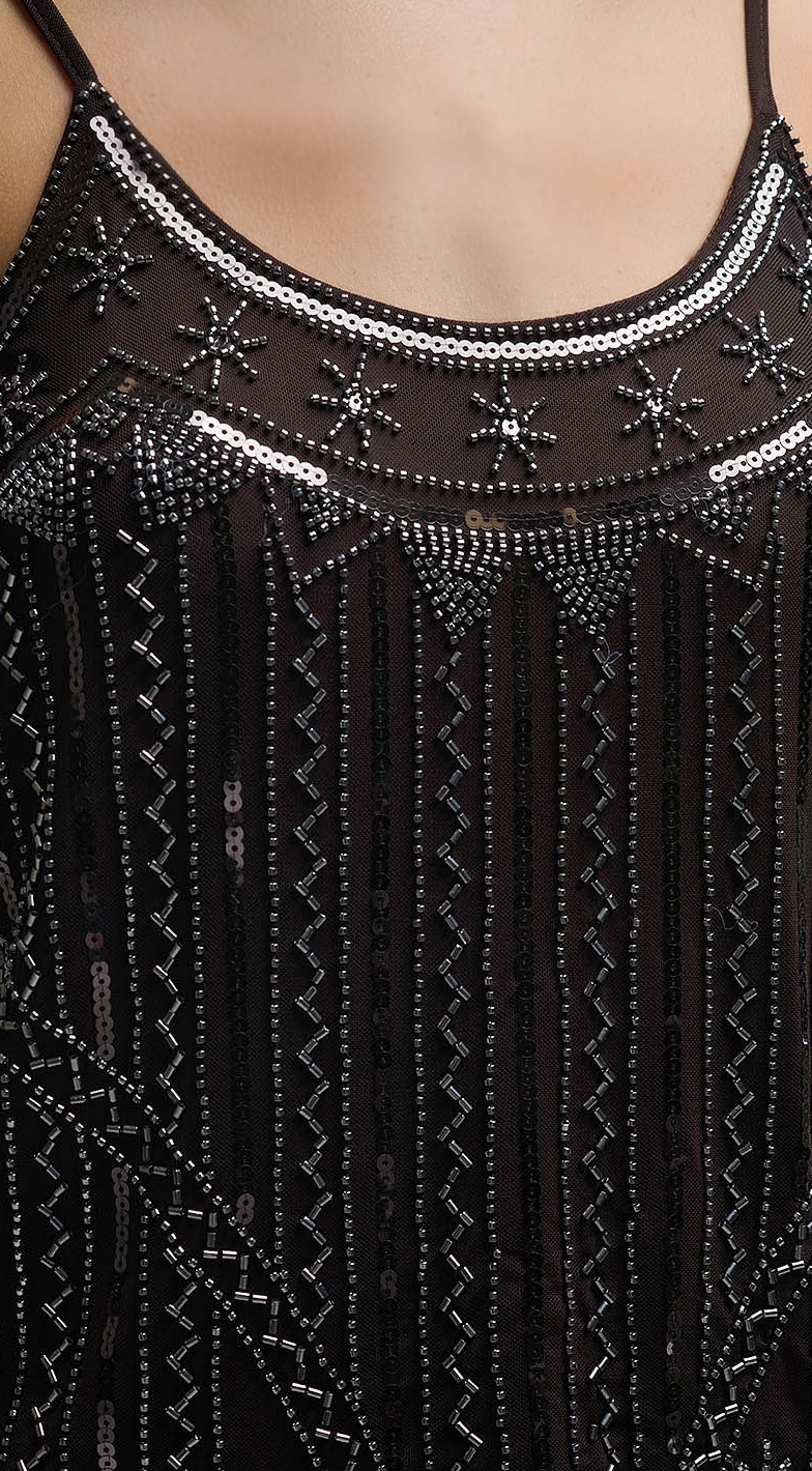 Vintage Embroidered Sequin Cami Top